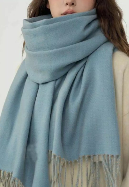 SAN MARCO Double Side Plain Cashmere Virgin wool Pashmina Syal