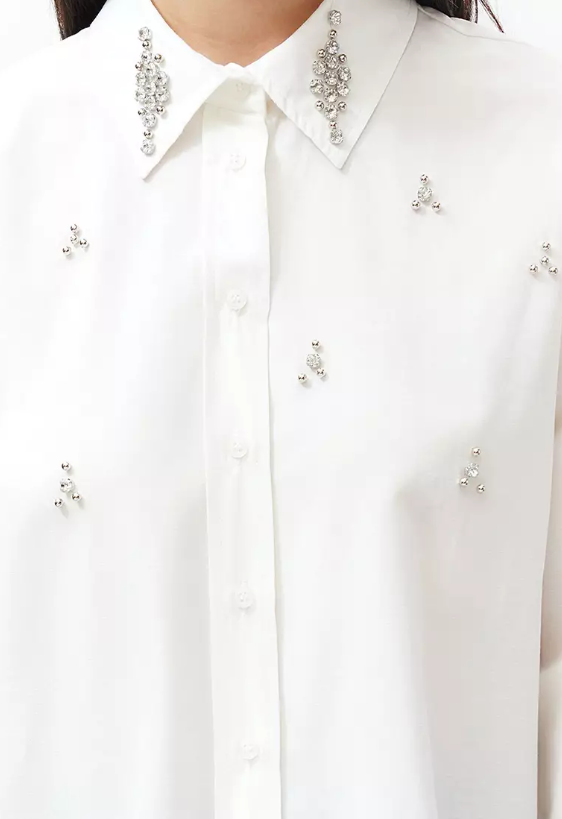 TRENDYOL Stone Detailed Shirt