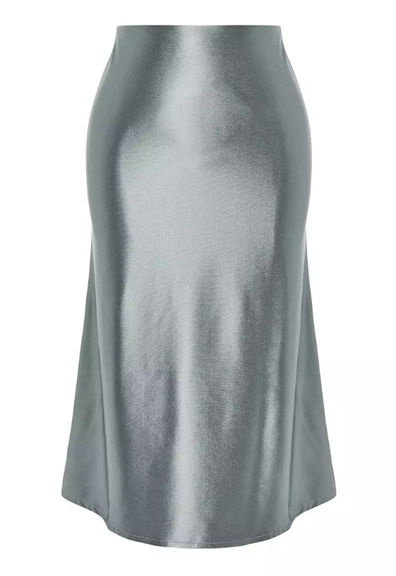 TRENDYOL Midi Satin Skirt